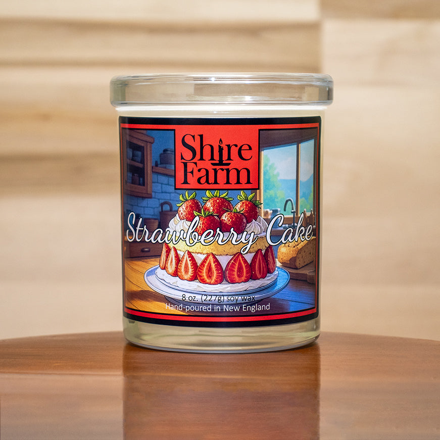 Shire Farm Strawberry Cake Natural Soy Candle eco-friendly
